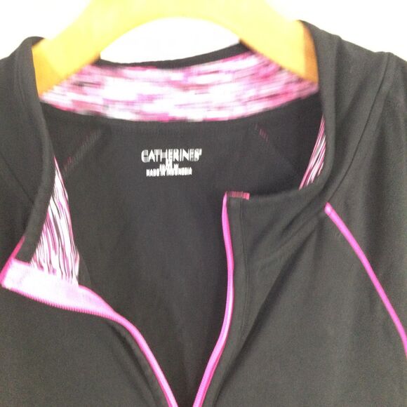Catherines Womens Breast cancer Vest Full Zip Long Sleeves Black Size 4X Plus - Picture 14 of 16